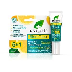 Dr Organic tea tree tratamiento gel 10ml 1